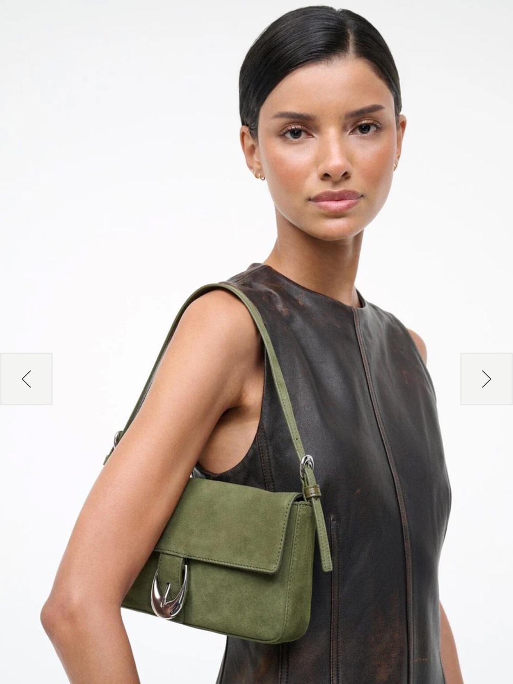 Staud Harlow Bag - Avocado Suede - Picture 5 of 15